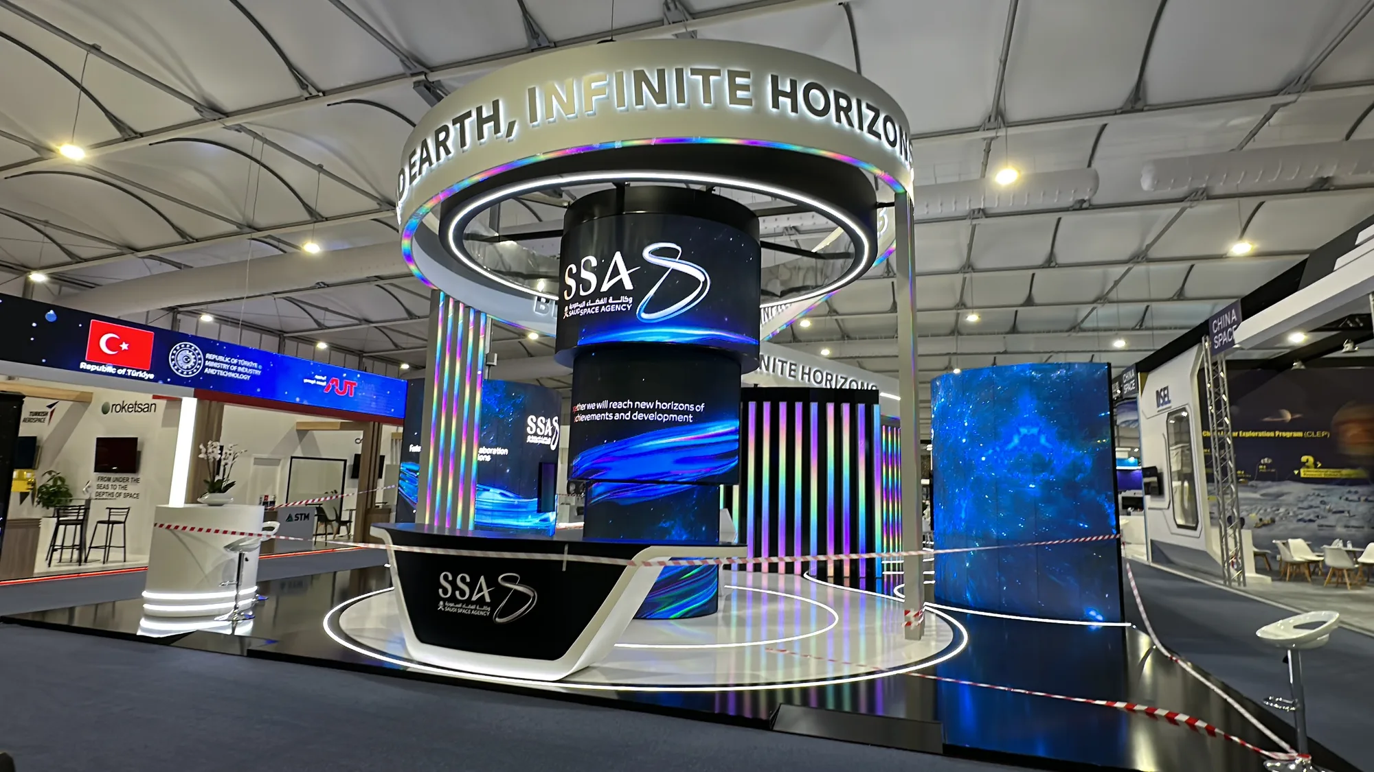 Saudi Space Agency Bakü Expo Center fuar standı ürün teşhir alanı