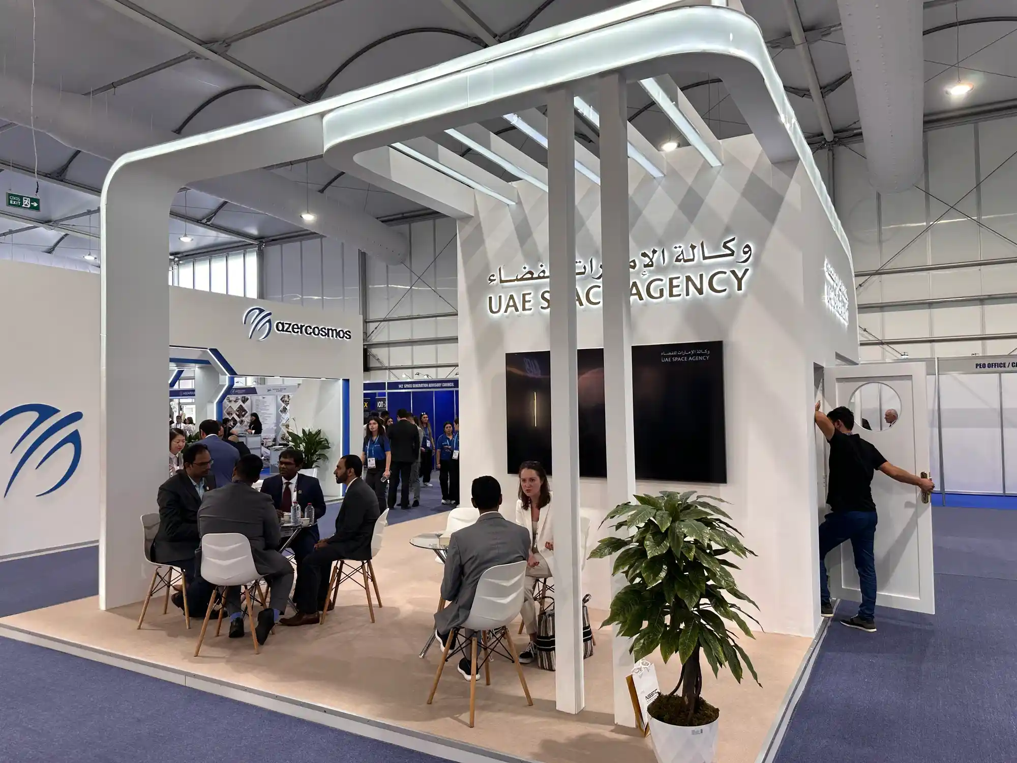BAE Uzay Ajansı Bakü ADEX 2024 ahşap fuar standı